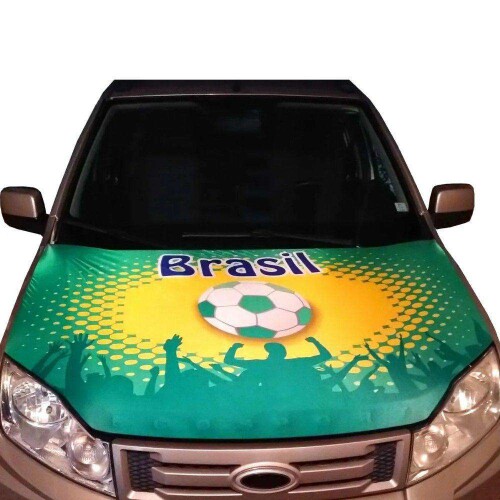 COPA CAPA P/CAPO DE CARRO BRASIL 100X150CM TECIDO BOLA/BANDEIRA(M)