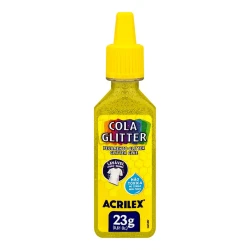 Cola glitter lavável 23 gramas ouro Acrilex