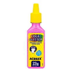 Cola glitter lavável 23 gramas pink Acrilex