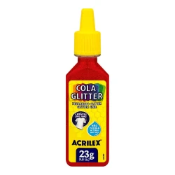 Cola glitter lavável 23g vermelho Acrilex