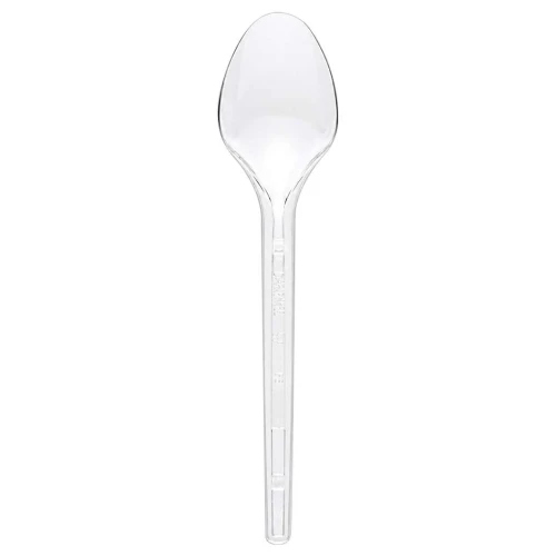 Colher plástica pequena com 50 unidades cristal Prafesta