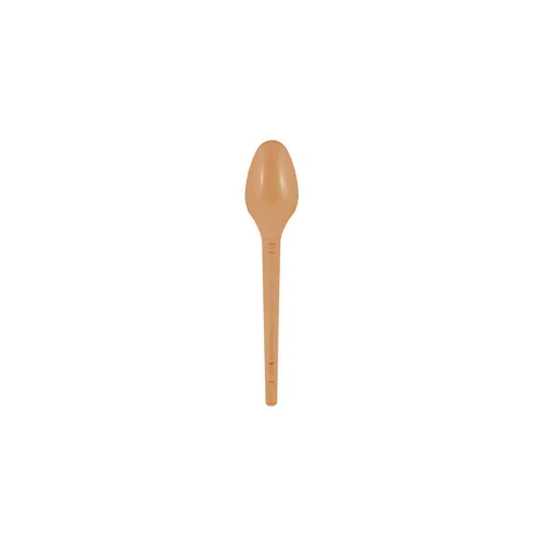 Colher plástica pequena com 50 unidades neon laranja Strawplast