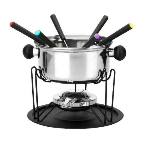 Conjunto para fondue inox com 11 unidades Imporiente