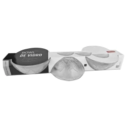Conjunto para sobremesa de vidro bowl 12,5cm com 03 unidades Wellmix