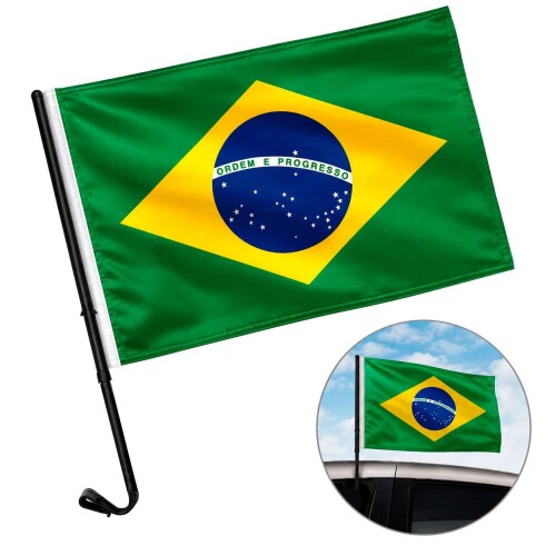 Copa bandeira do Brasil 30x45cm para carro Copa bandeira do Brasil 30x45cm para carro