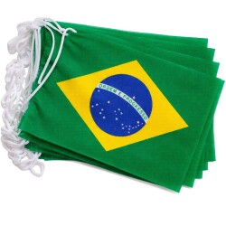 Copa bandeira do Brasil varal 14x21x2,7 metros poliester