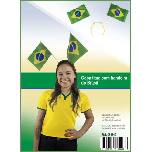 Copa tiara com bandeira do Brasil Copa tiara com bandeira do Brasil