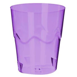 Copo acrílico 50ml brigadeiro com 10 unidades roxo neon Strawplast