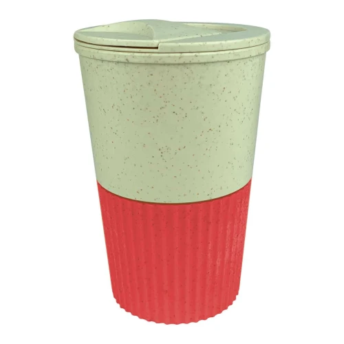 Copo de bambu para café com tampa 400ml