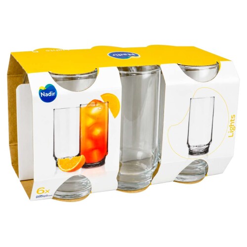 Copo de vidro long drink lights 300ml 06 unidades nadir Copo de vidro long drink lights 300ml 06 unidades nadir