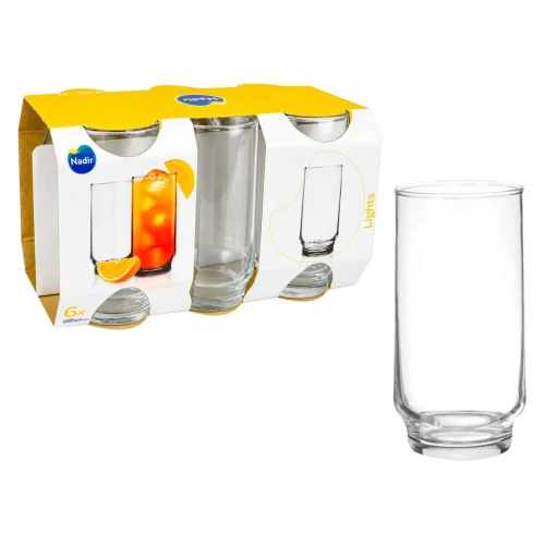 Copo de vidro long drink lights 300ml 06 unidades nadir Copo de vidro long drink lights 300ml 06 unidades nadir