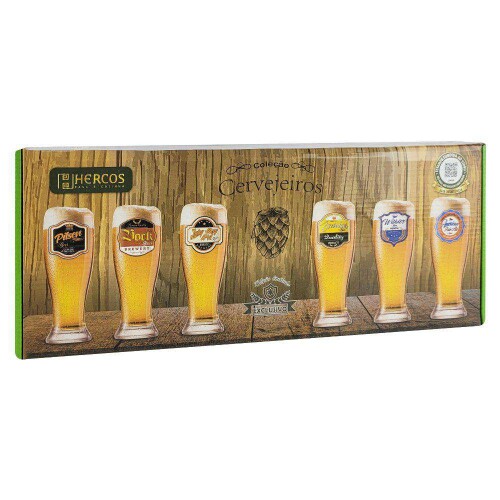Copo de vidro tulipa cervejeiros 220ml com 6 unidades