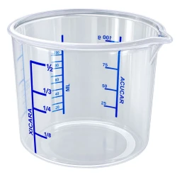 Copo medidor plástico graduado 100ml cristal