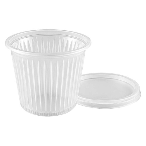 Copo plástico 050ml delivery com tampa com 100 unidades