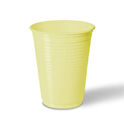 Copo plástico 200ml amarelo soft com 50 unidades Dudigo
