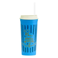 Copo plástico com canudo slim 500ml pai