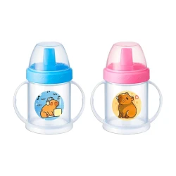 Copo plástico infantil com alça 220ml Capivara Plasduran