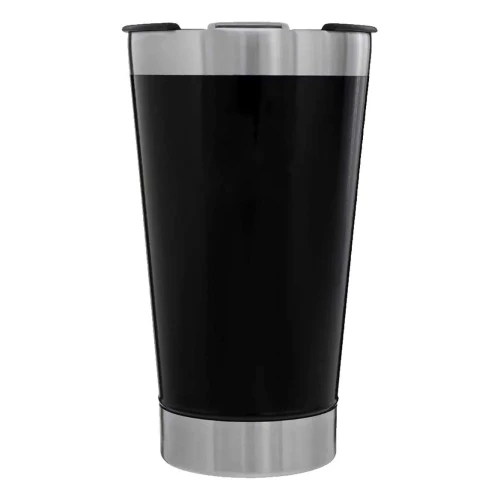 Copo térmico 473ml inox preto com tampa