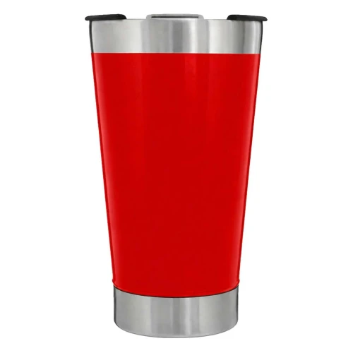 Copo térmico 473ml inox vermelho com tampa