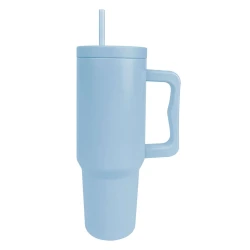 Copo térmico inox 1,2 litros com canudo sortido Casa Nobre
