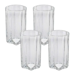 Copo vidro clear murano 430ml com 4 unidades