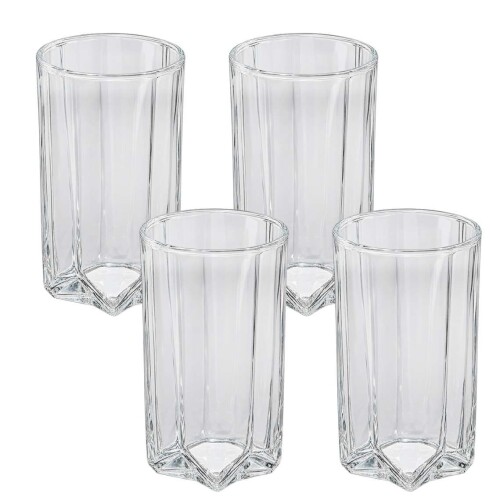 Copo vidro clear murano 430ml com 4 unidades Copo vidro clear murano 430ml com 4 unidades
