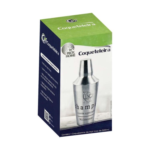 Coqueteleira de inox 500ml decorada