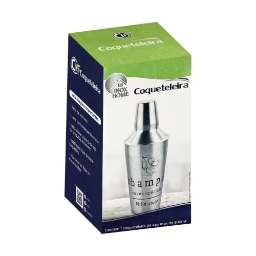 Coqueteleira de inox 500ml decorada