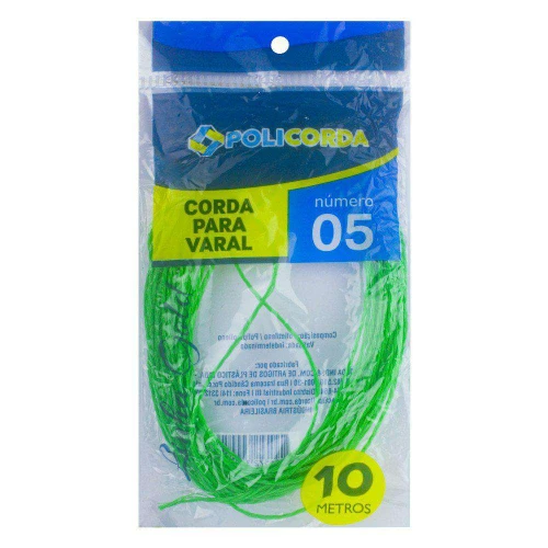Corda de varal nylon nº5 10 metros com 10 unidades
