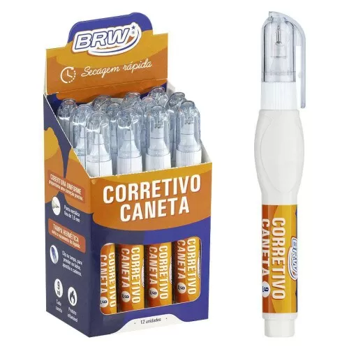 Corretivo em caneta 9ml Brw CR0912 Corretivo em caneta 9ml Brw CR0912
