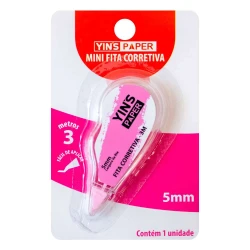 Corretivo em fita Yin's 5mm x 3 metros mini blister