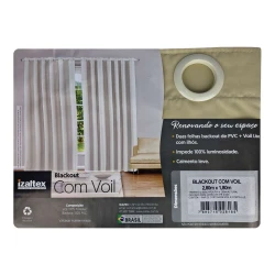 Cortina blackout com voil 280x180cm