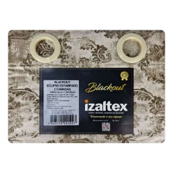 Cortina blackout decorada 200x140cm para varão