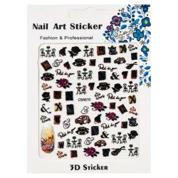 Cosmético Adesivo para unhas com 10 cartelas