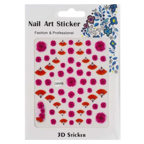 Cosmético Adesivo para unhas com 10 cartelas
