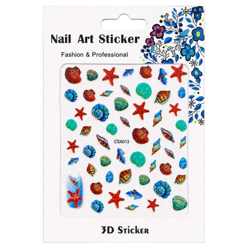 Cosmético Adesivo para unhas com 10 cartelas