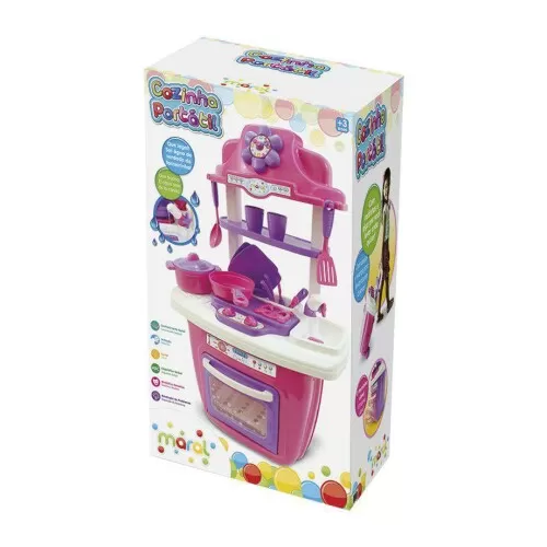 Cozinha portátil colorida com acessórios Maral