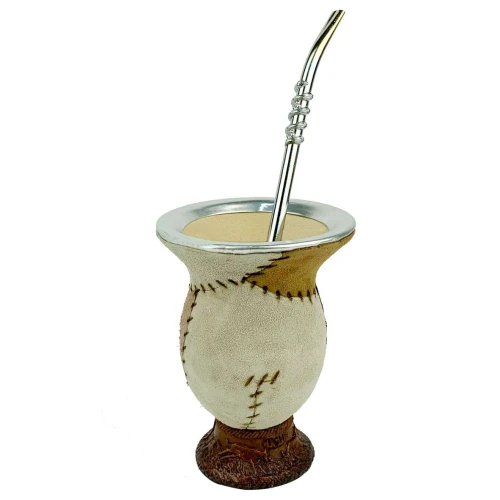 Cuia para chimarrão taça de couro