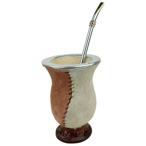 Cuia para chimarrão taça de couro