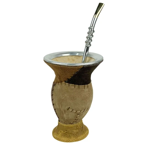 Cuia para chimarrão taça de couro