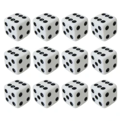 Dado branco com 12 unidades