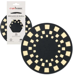 Descanso de panela de silicone redondo kit com 02 unidades
