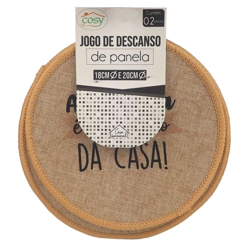 Descanso de panela emborrachado com 02 peças Cosy
