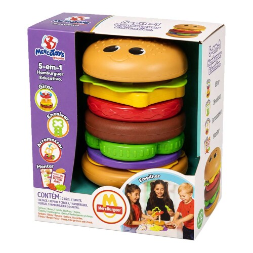 Didático hambúrguer educativo mercburguer