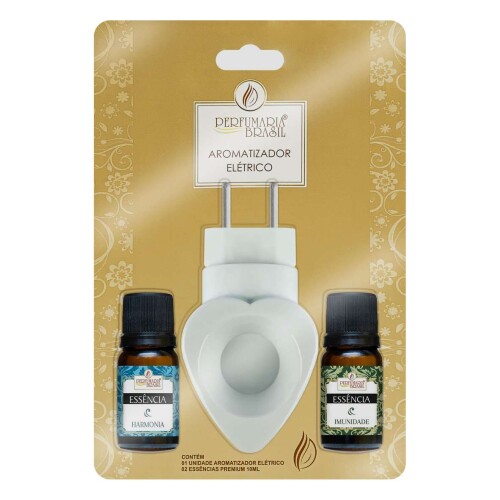 Difusor elétrico para aromatizador com 02 essências Perfumaria Brasil