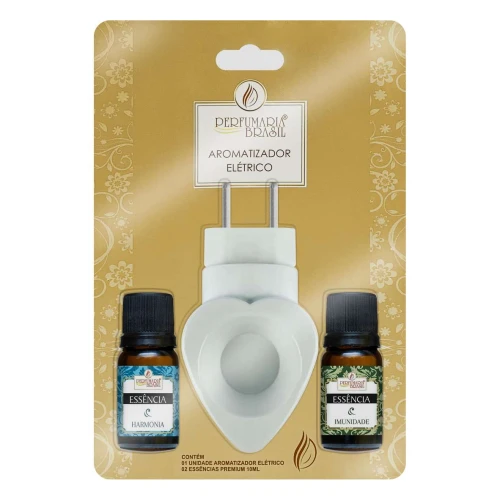 Difusor elétrico para aromatizador com 02 essências Perfumaria Brasil