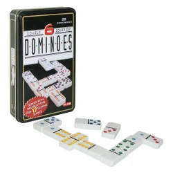 Dominó branco 9mm caixa de lata colorido imporiente