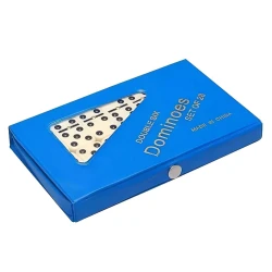 Dominó branco 11,5mm estojo de lona Imporiente