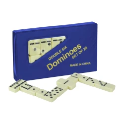 Dominó branco 7mm estojo lona