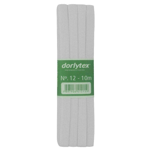 Elástico para roupa 10 metros branco Nº12 blister Dorlytex